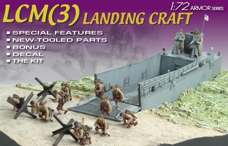 Dragon 7257 LCM(3) Landing Craft w/29th Infantry Div 1/72 – zdjęcie 2