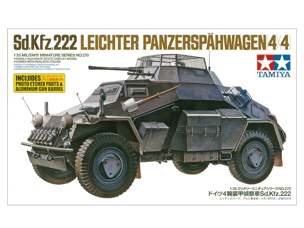 Tamiya 35270 Sd.Kfz.222 w/Photo Etched Parts 1/35 – zdjęcie 2