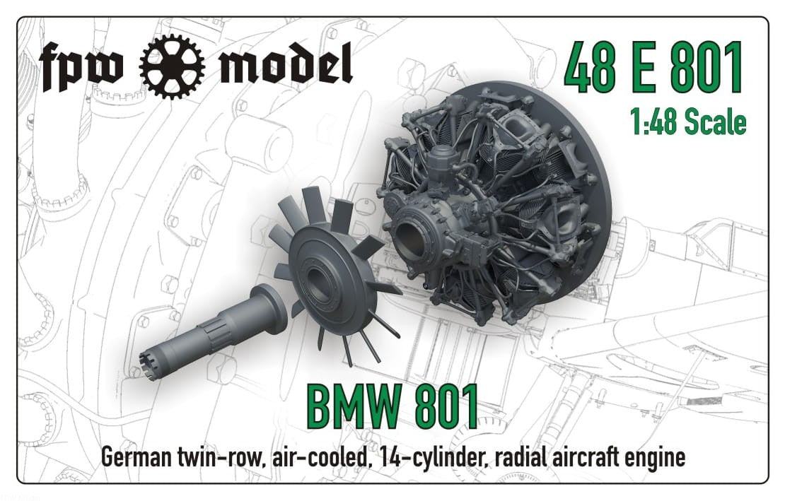 FPW Model 48E801 BMW 801 (Fix) 1/48