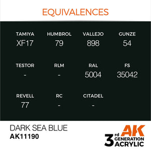 AK Interactive AK11190 DARK SEA BLUE – STANDARD 17ml – image 3