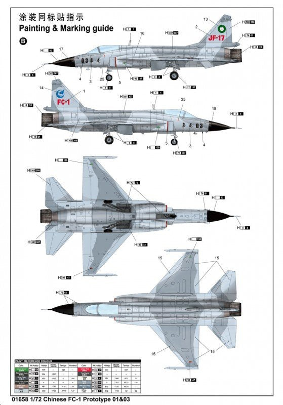 Trumpeter 01658 Chinese FC-1 Fierce Dragon (01/03 Prototype) 1/72 – zdjęcie 7