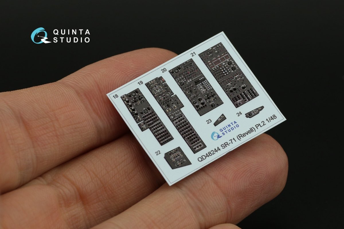 Quinta Studio QD48244 SR-71A 3D-Printed &amp;amp; colored Interior on decal paper (Revell) 1/48 – image 12