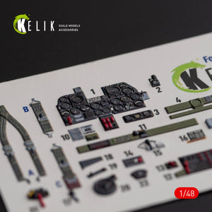 KELIK K48016 Р-47D &amp;quot;Thunderbolt&amp;quot; interior 3D decals for Italeri/Academy kit 1/48 – zdjęcie 3