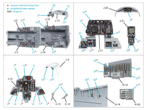 Quinta Studio QDS-48449 F-4G late 3D-Printed &amp;amp; coloured Interior on decal paper (Zoukei Mura SWS) (Small version) 1/48 – zdjęcie 3