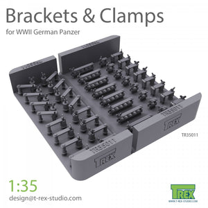 T-Rex Studio TR35011 Brackets &amp;amp; Clamps for German Panzer Set 1/35