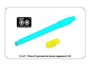 Aber 72L-67 170 mm A/T gun barrel for German Jagdpanzer E-100 1/72 – image 9