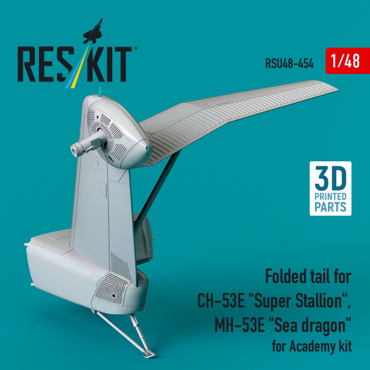 RESKIT RSU48-0454 Folded tail for CH-53E &amp;quot;Super Stallion&amp;quot;, MH-53E &amp;quot;Sea dragon&amp;quot; for Academy kit (3D printed) 1/48 – zdjęcie 3