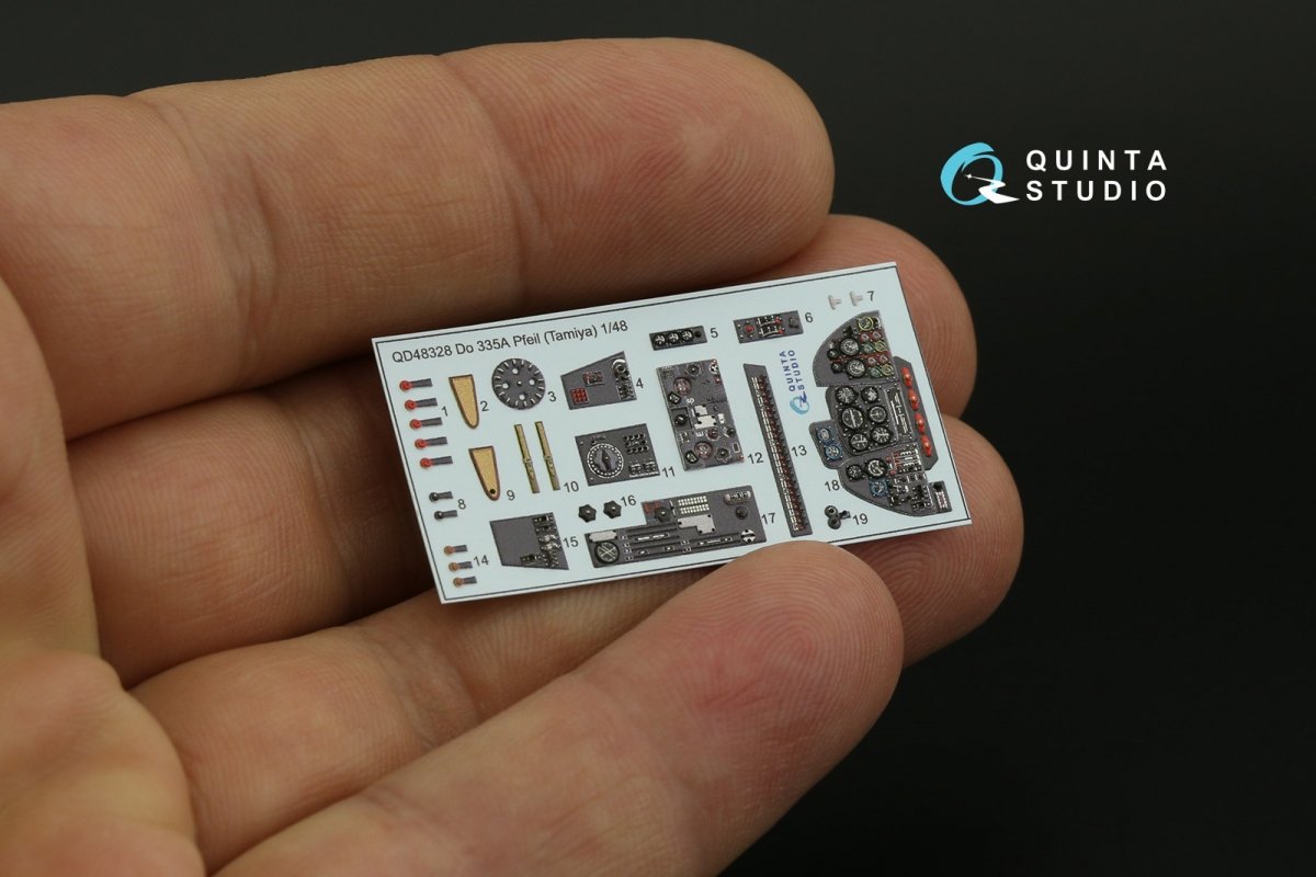 Quinta Studio QD48328 Do 335A Pfeil 3D-Printed &amp;amp; coloured Interior on decal paper (Tamiya) 1/48 – zdjęcie 3