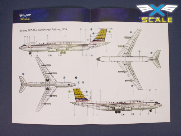 X-Scale 144008 B707-124 Long Range Narrow Body Airliner Continental 1/144 – zdjęcie 3