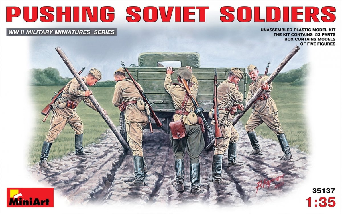 MiniArt 35137 Pushing Soviet Soldiers (1939-1945) 1/35
