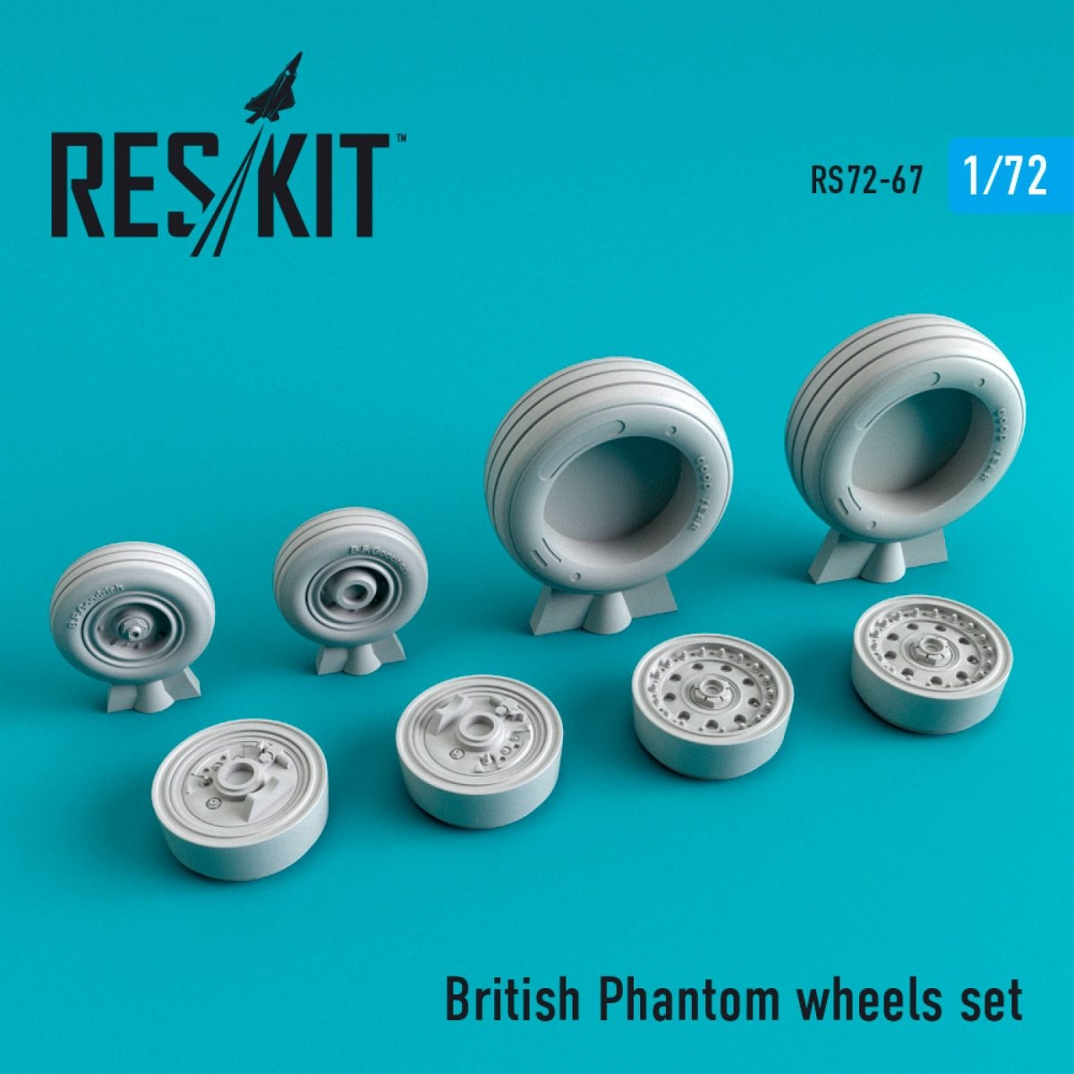 RESKIT RS72-0067 JEU DE ROUES BRITISH PHANTOM 1/72