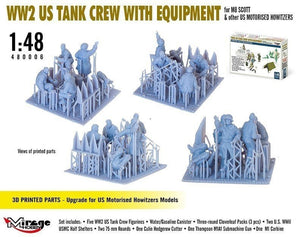 Mirage Hobby 480006 WW2 US Tank Crew With Equipment For M8 Scott And Other US Motorised Howitzers 1/48 – zdjęcie 5