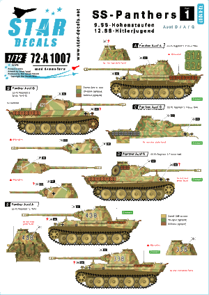 Star Decals 72-A1007 SS-Panthers (1) 1/72