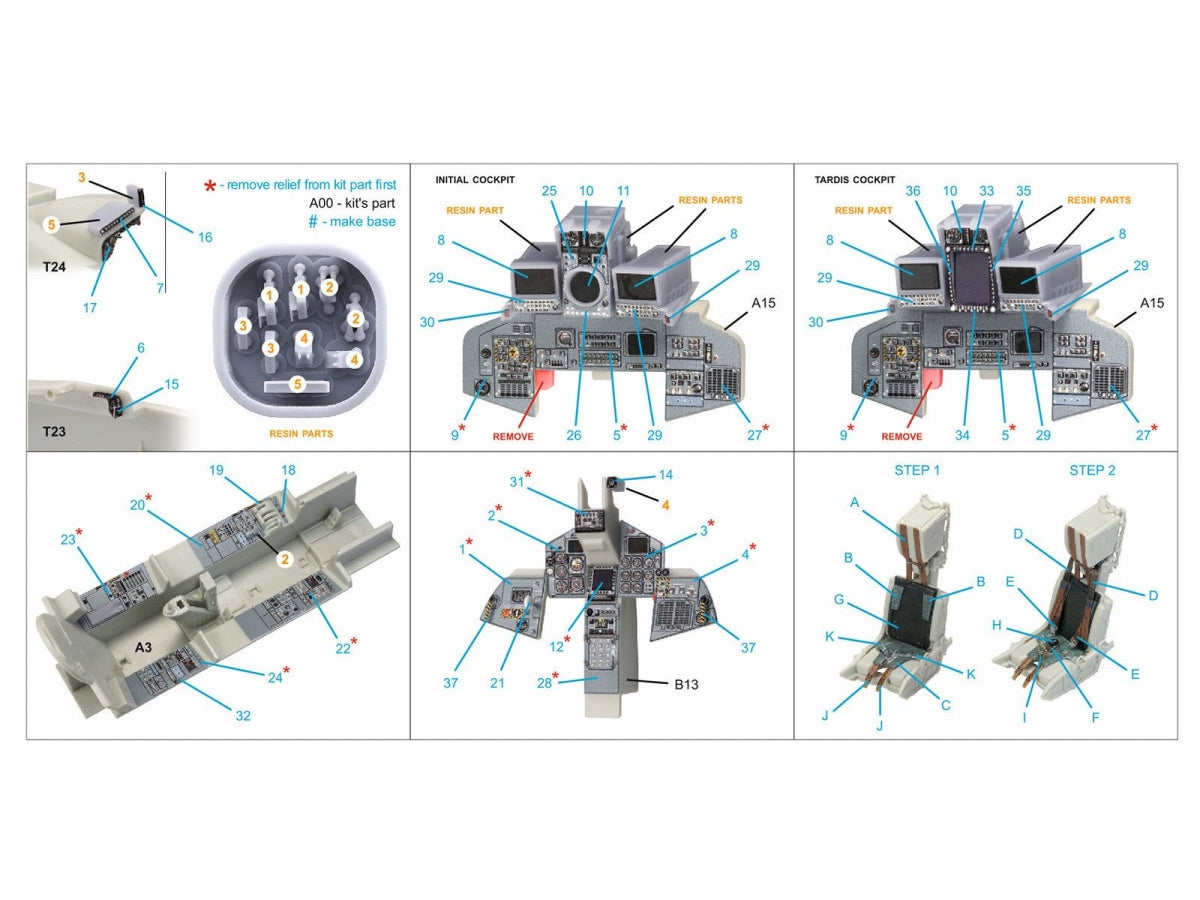 Quinta Studio QD+48263 Tornado GR.4 3D-Printed &amp;amp; colored Interior on decal paper (Revell) (with 3D-printed resin parts) 1/48 – image 2