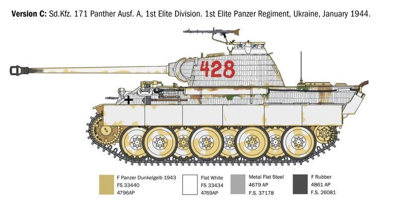 Italeri 0270 SD.KFZ. 171 PANTHER AUSF. A 1/35 – zdjęcie 5