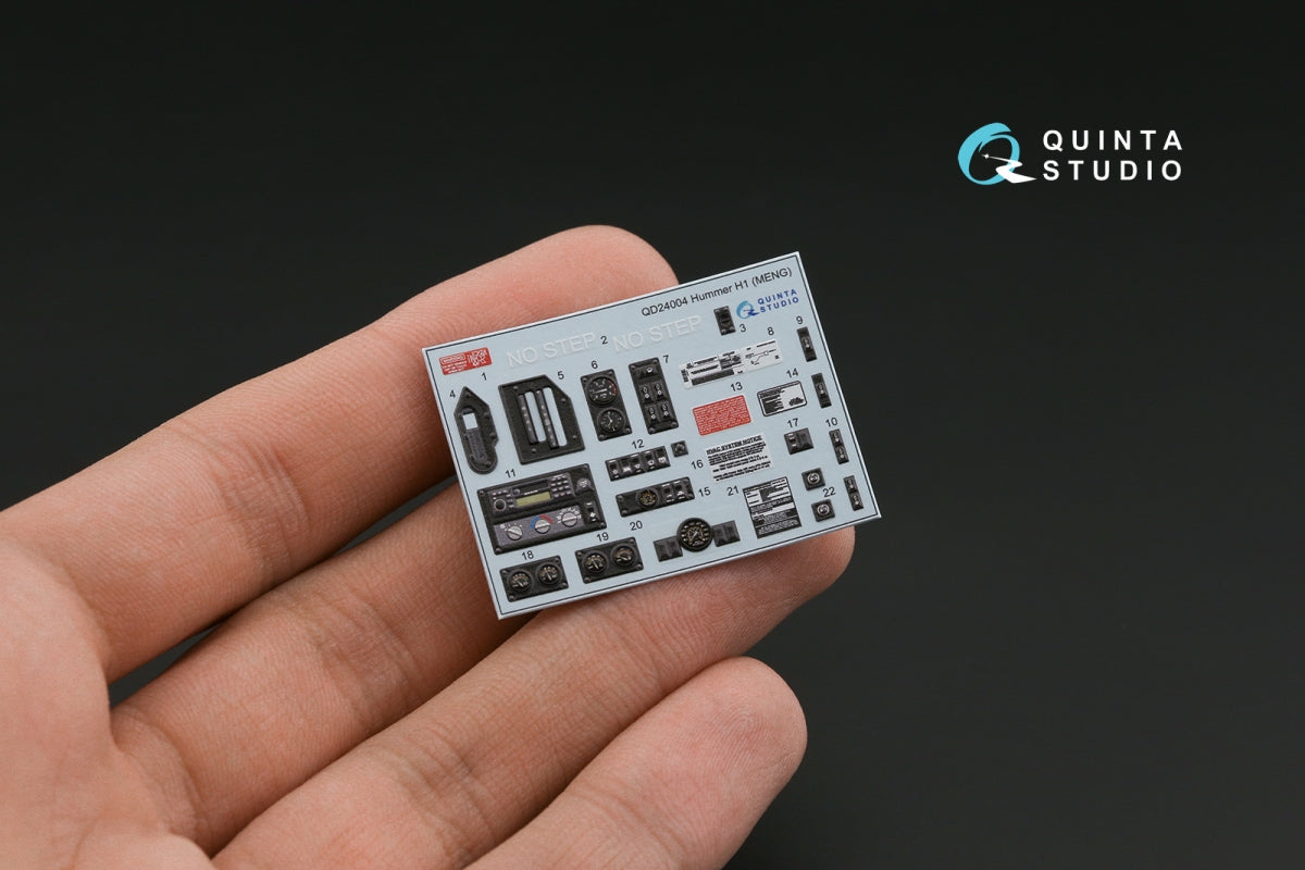 Quinta Studio QD24004 Hummer H1 3D-Printed &amp;amp; coloured Interior on decal paper (MENG) 1/24 – zdjęcie 3