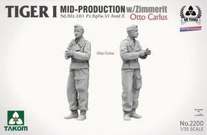 Takom 2200 Tiger I Mid Production w/zimmerit Sd.Kfz. 181 Pz.Kpfw. VI Ausf. E Otto Carius 1/35 – zdjęcie 7