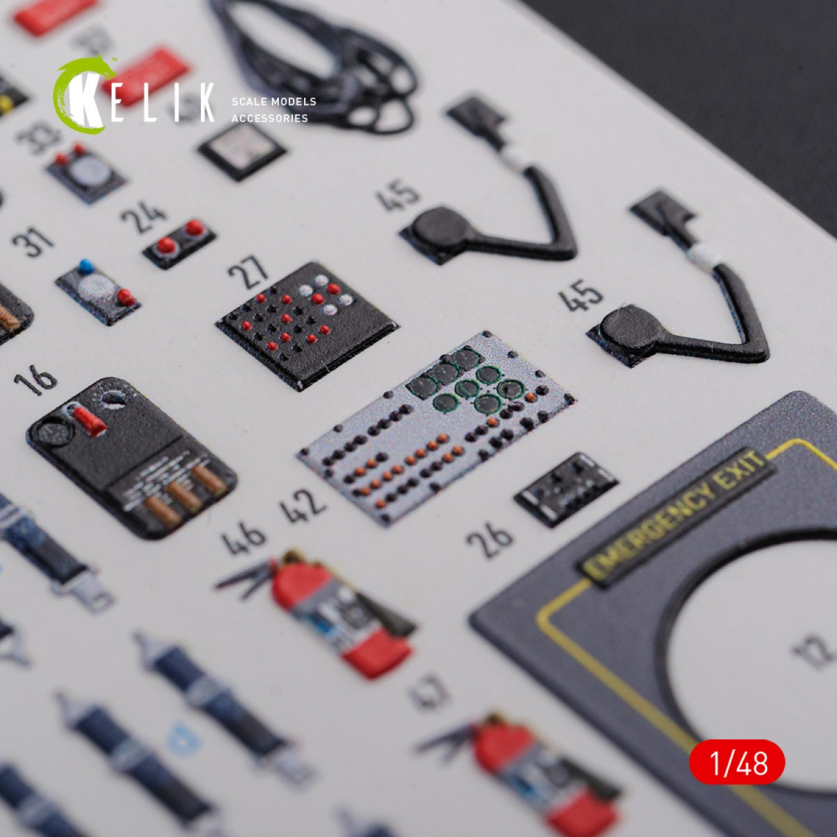 KELIK K48093 CH-47F interior 3D decals for Italeri kit 1/48 – image 8