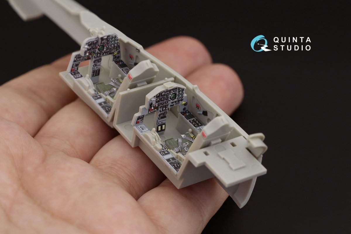 Quinta Studio QD48197 F-5F Tiger II 3D-Printed &amp;amp; coloured Interior on decal paper (for AFV Club ) 1/48 – zdjęcie 3