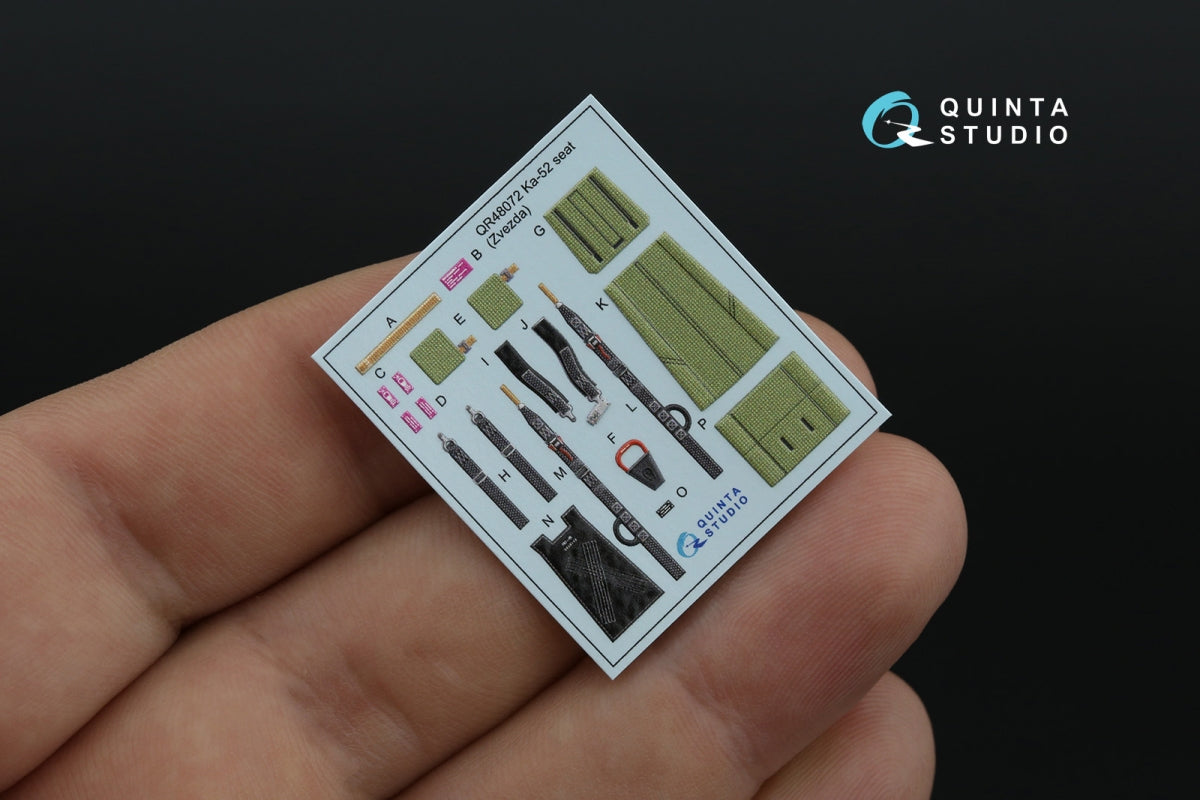 Quinta Studio QD48470 Ka-52 3D-Printed colored Interior on decal paper (Zvezda) 1/48 – image 3