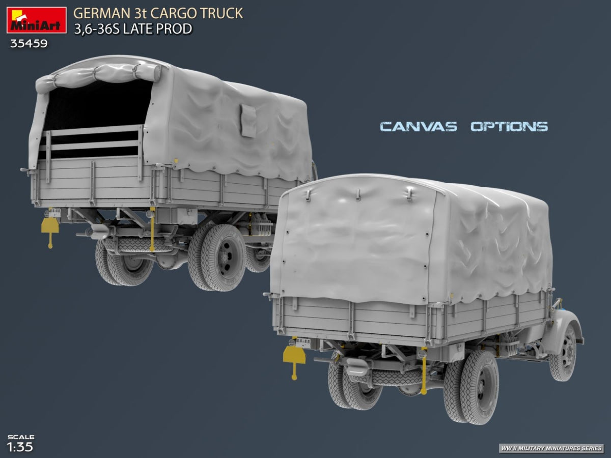 MiniArt 35459 German 3t Cargo Truck 3.5-36s Late Production 1/35 – zdjęcie 10