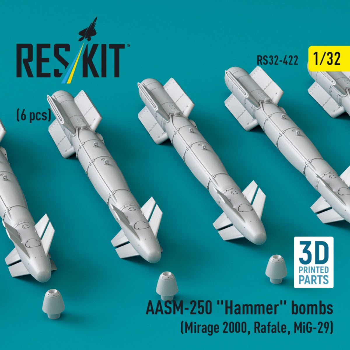 RESKIT RS32-0422 AASM-250 &amp;quot;Hammer&amp;quot; (6 pcs) (3D Printed) 1/32 – zdjęcie 2