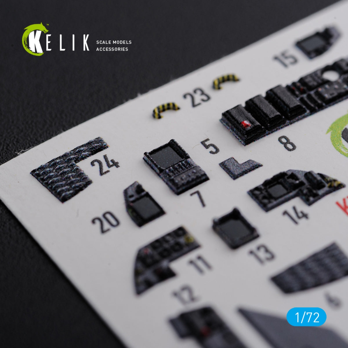 KELIK K72111 F-15E interior 3D decals for Academy kit 1/72 – image 4