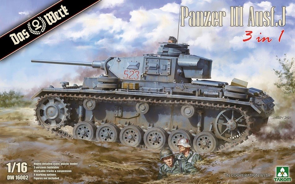 Das Werk DW16002 Panzer III Ausf. J (3 en 1) 1/16
