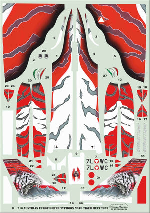ModelMaker Decals D48216 Austrian Eurofighter Typhoon NATO Tiger Meet 2023 1/48 – zdjęcie 2