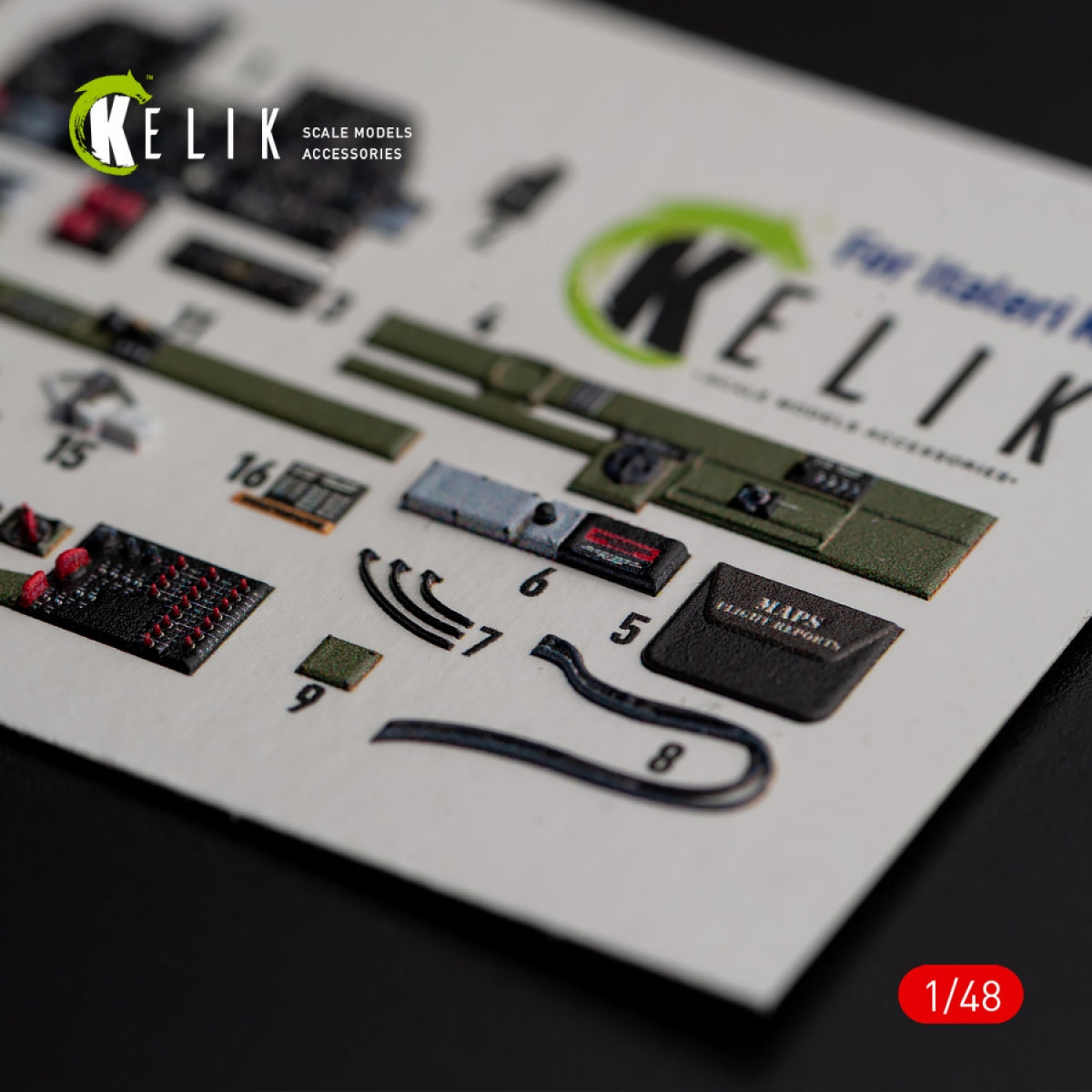 KELIK K48016 Р-47D &amp;quot;Thunderbolt&amp;quot; interior 3D decals for Italeri/Academy kit 1/48 – zdjęcie 5