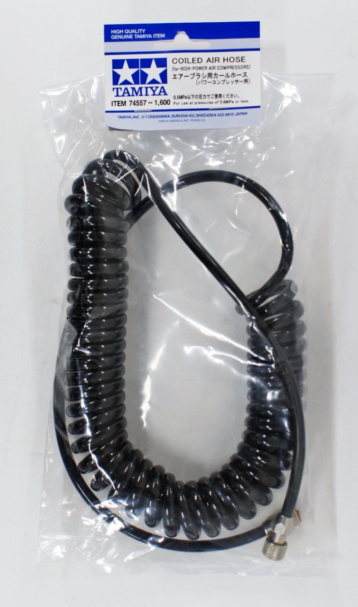 Tamiya 74557 Coiled Air Hose For High Power Air Compressor 2m