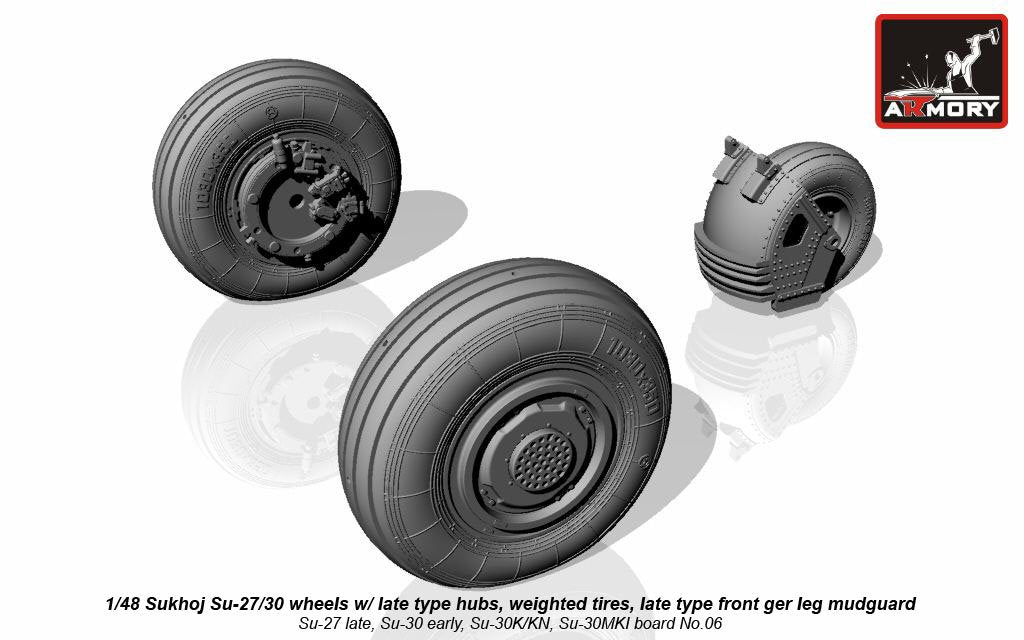 Armory Models AW48021 Sukhoj Su-27 / Su-30 Flanker wheels 1/48 – zdjęcie 4