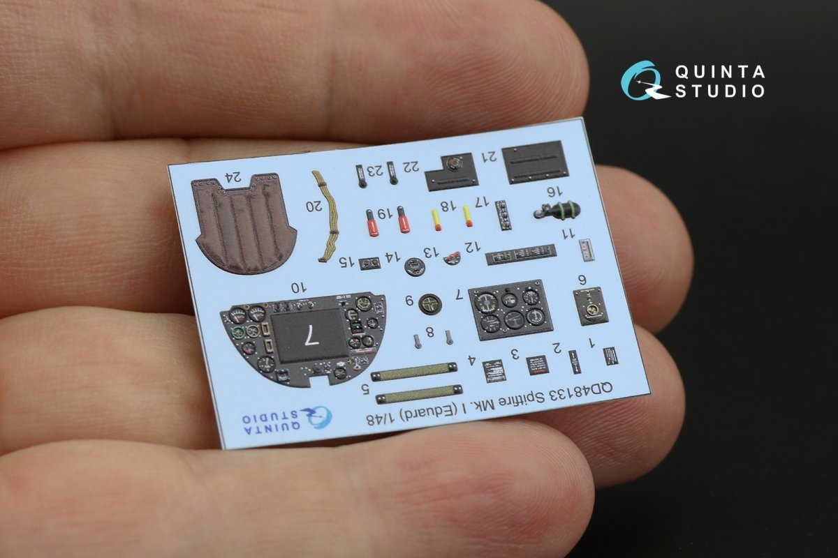 Quinta Studio QD48133 Spitfire Mk.I 3D-Printed &amp;amp; coloured Interior on decal paper (Eduard) 1/48 – zdjęcie 10