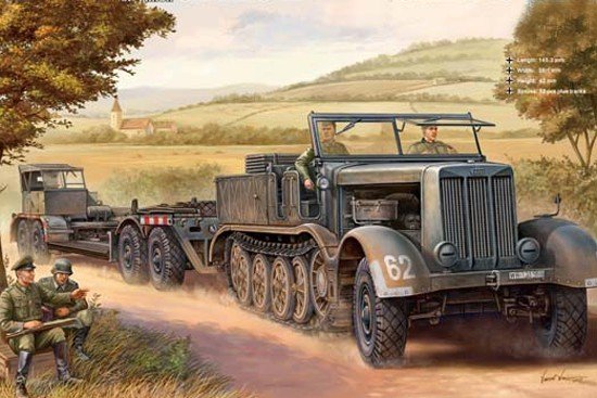Trumpeter 07275 Semi-chenillé allemand Sd.Kfz.9 (18t) Remorque Sd.Ah.116 (1/72)