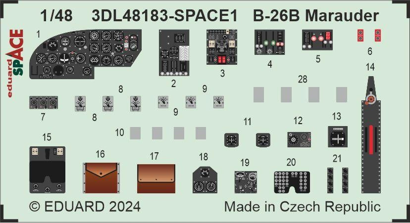 Eduard 3DL48183 B-26B Marauder SPACE ICM 1/48