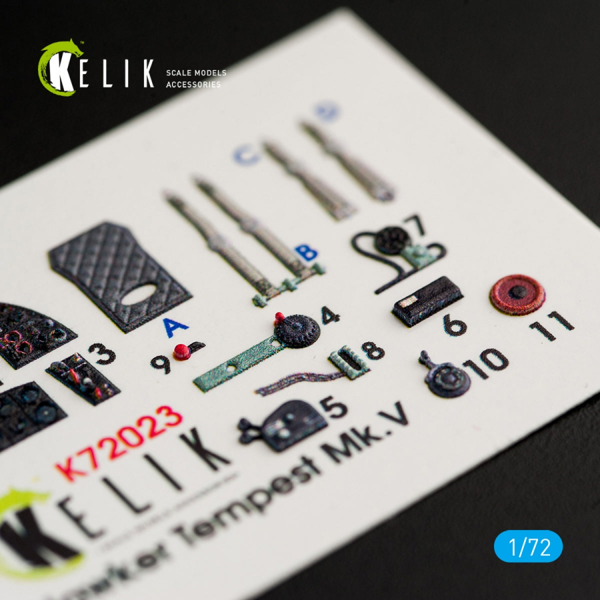 KELIK K72023 HAWKER TEMPEST MK.V INTERIOR 3D DECALS FOR AIRFIX KIT 1/72 – immagine 3
