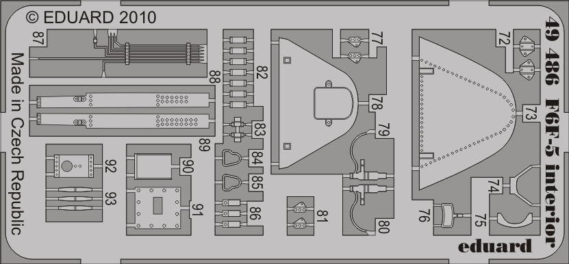 Eduard 49486 F6F-5 interior S. A. 1/48 Hobby Boss