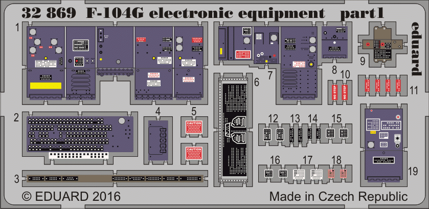 Eduard 32869 F-104G electronic equipment ITALERI 1/32