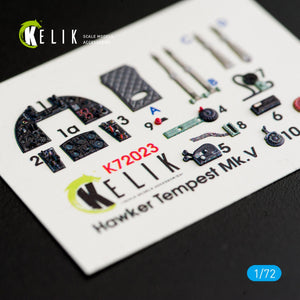 KELIK K72023 HAWKER TEMPEST MK.V INTERIOR 3D DECALS FOR AIRFIX KIT 1/72 – immagine 2