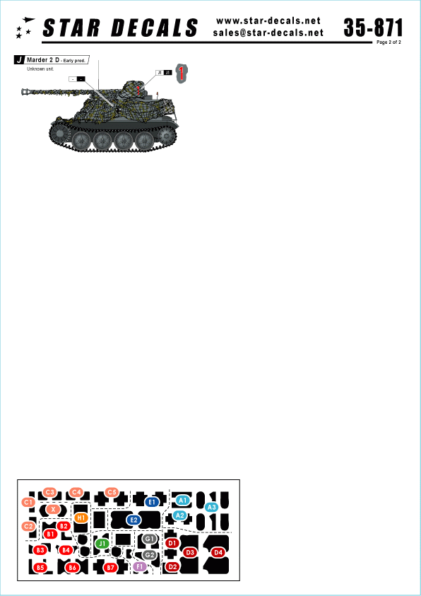 Star Decals 35-871 Panzerjager Marder IID 1/35 – image 2