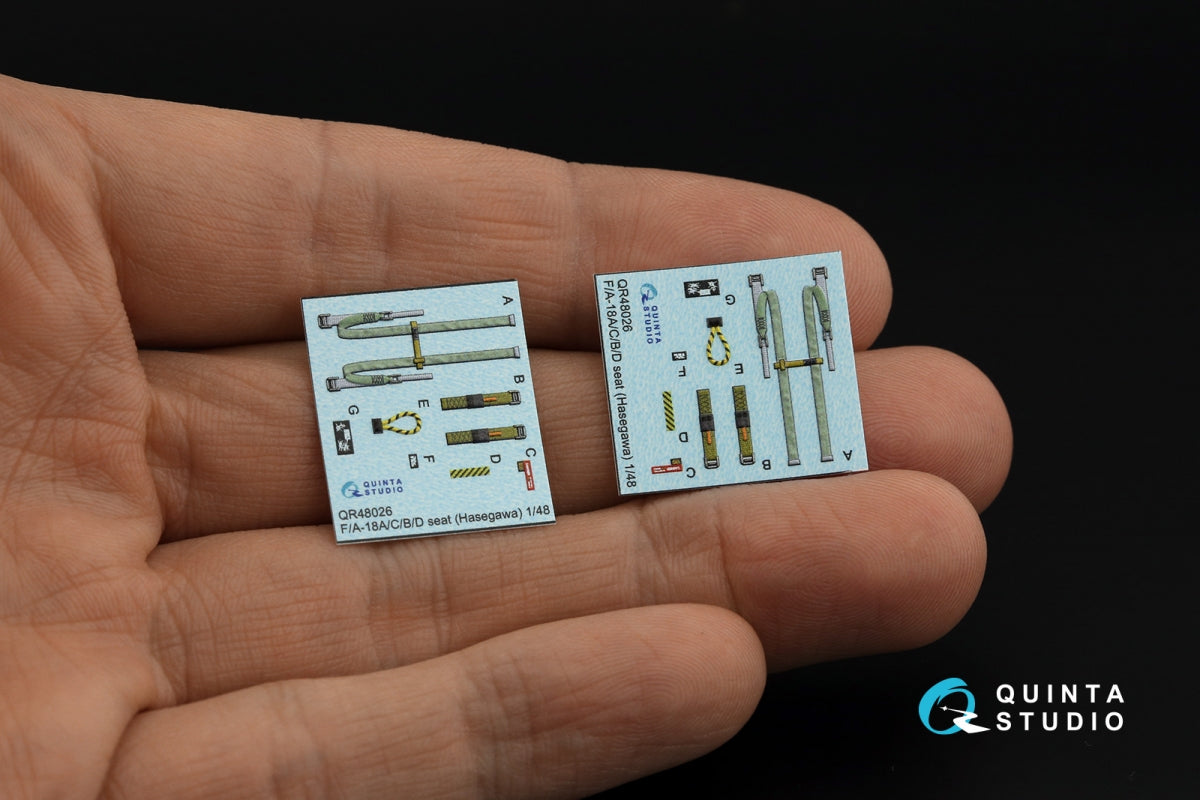 Quinta Studio QD48346 FA-18D early 3D-Printed &amp;amp; colored Interior on decal paper (Hasegawa) 1/48 – image 3