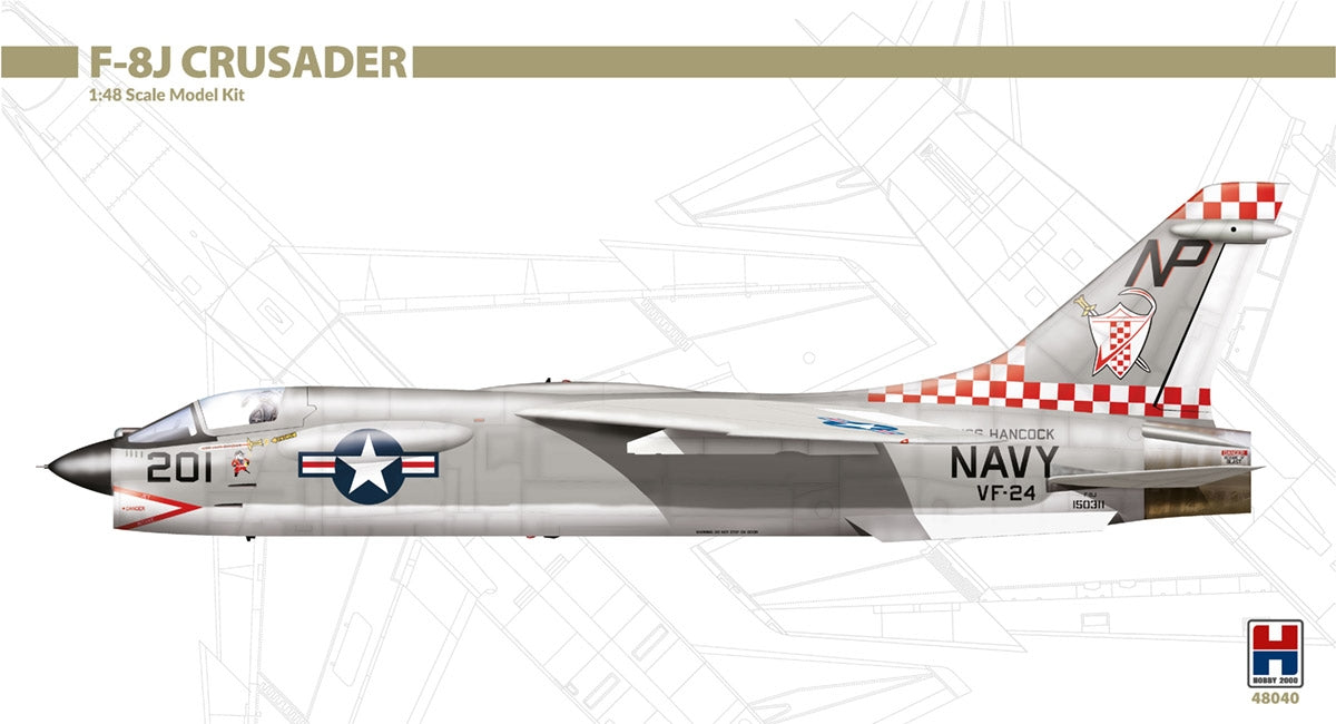 Hobby 2000 48040 F-8J Crusader ( Hasegawa + CARTOGRAF + MASKI ) 1/48