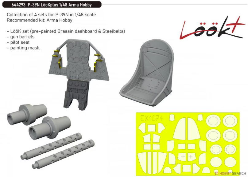 Eduard 644293 P-39N LooKplus detail set for Arma Hobby 1/48 – image 2