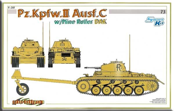 Cyber Hobby 6752 Pz. Kpfw.II Ausf. C w/Mine Roller DAK 1/35