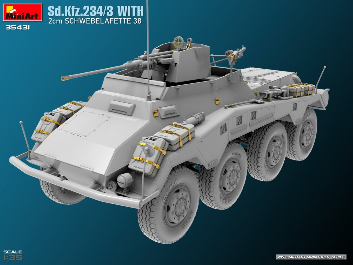 MiniArt 35431 Sd.Kfz.234/3 With 2cm Schwebelafette 38 1/35 – zdjęcie 11