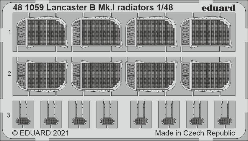 Eduard 481059 Lancaster B Mk.I radiators HK Models 1/48
