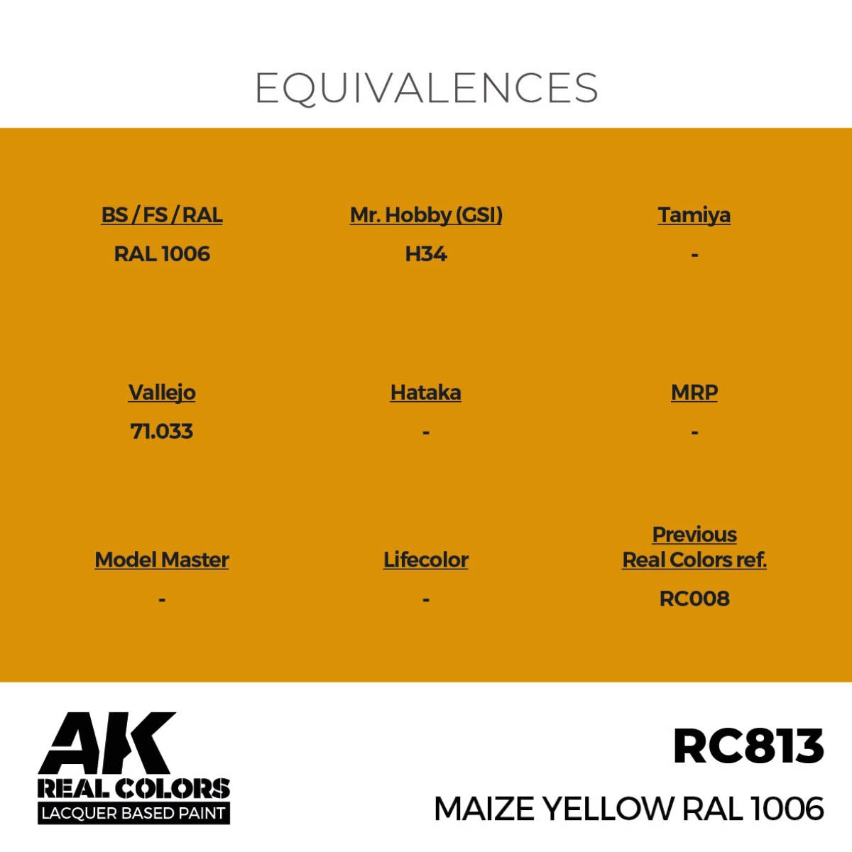 AK Interactive RC813 Maize Yellow RAL 1006 17 ml – image 3
