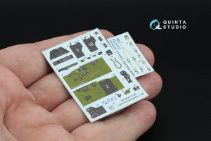 Quinta Studio QD48644 P-38L Lightning 3D-Printed &amp; coloured Interior on decal paper ( Hasegawa ) 1/48