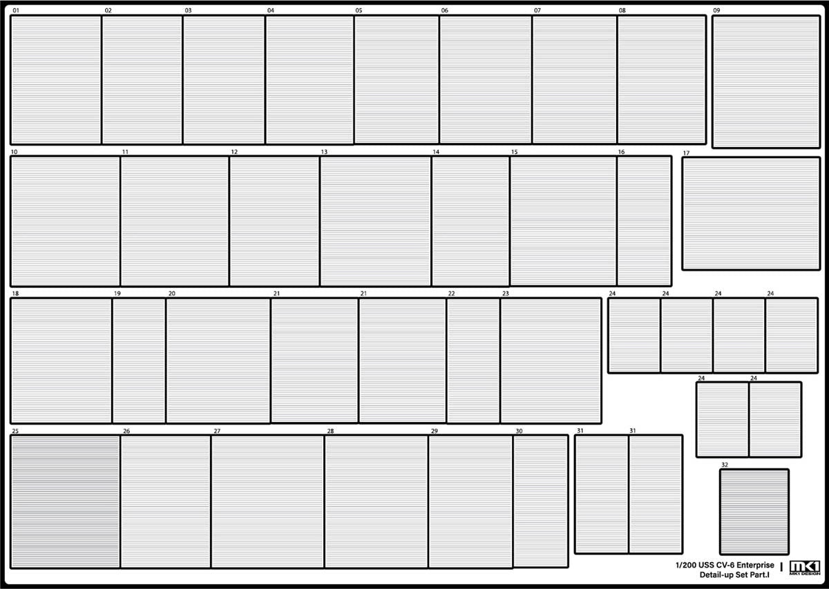 MK1 Design MD-20022 USS CV-6 Enterprise DX with Full Wooden Deck for Trumpeter 1/200 – zdjęcie 62