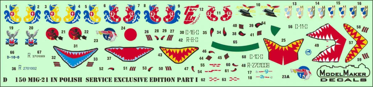 ModelMaker Decals D48150 MiG-21 in Polish service Exclusive edition part I 1/48 – zdjęcie 4